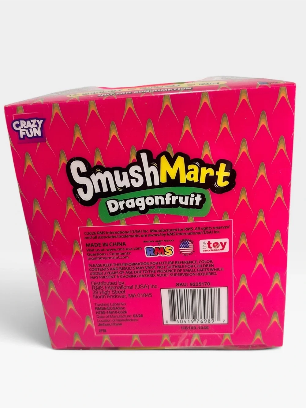 Crazy Fun SmushMart Dragonfruit Squishy Toy NIB RMS